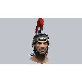 3D Roman Soldier with Helmet